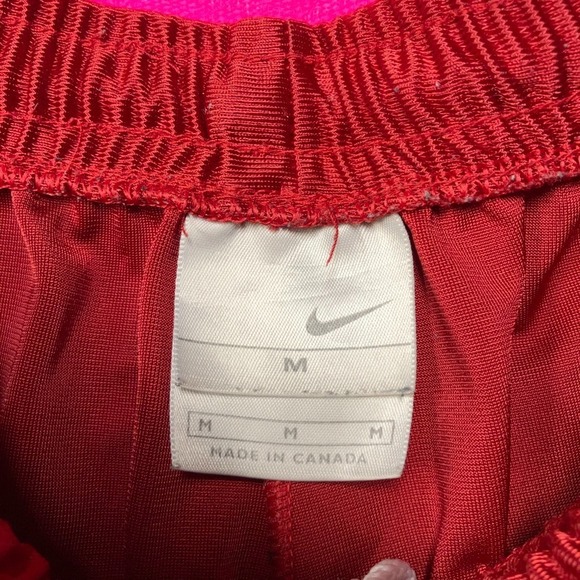Nike Other - VTG Nike White Tag Basketball Shorts Mens M Red Dazzle Shiny Silky Soft Canada #